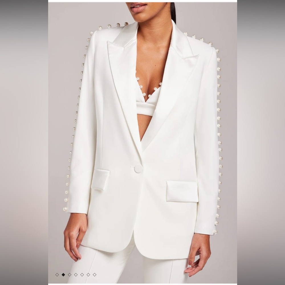Nadine merabi charlotte white blazer